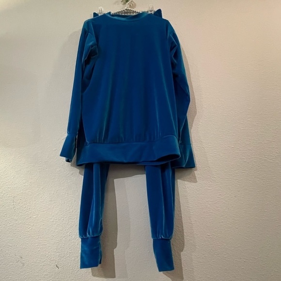 Laina Rauma SET blue velour loungesuit tracksuit - Picture 8 of 14